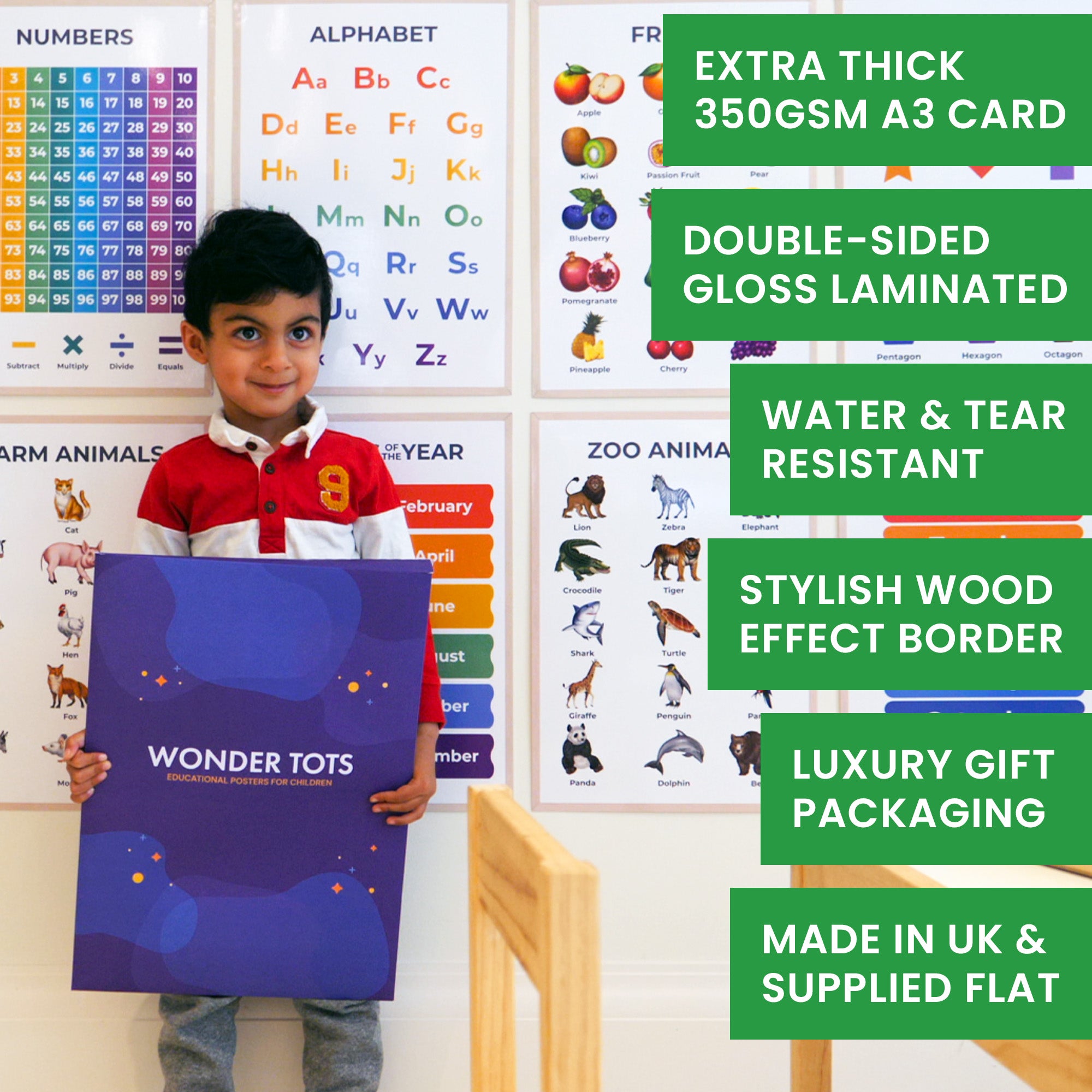 Educational Posters for Toddlers Collection (A3, 12 Pack)