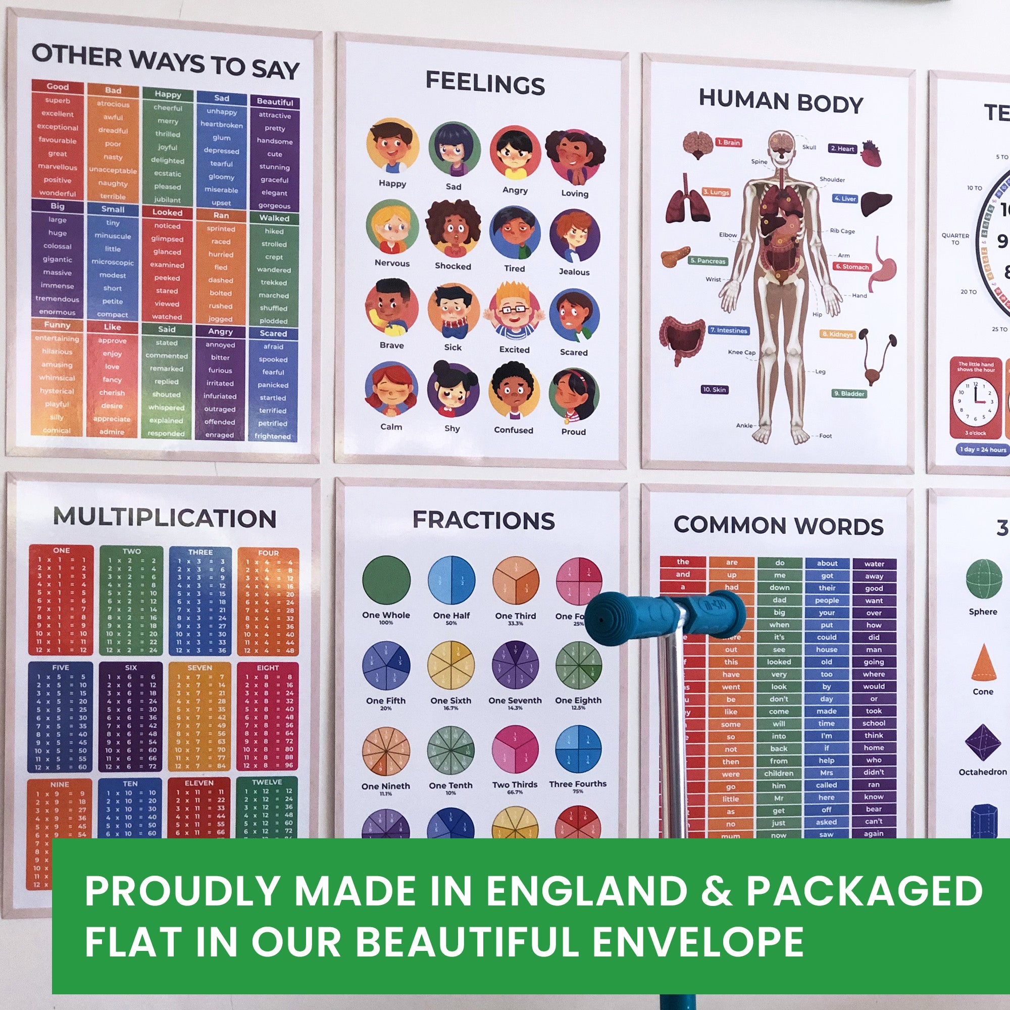 Educational Posters for Children Collection (A3, 12 Pack)