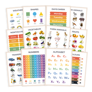 Educational Posters for Toddlers Collection (A3, 12 Pack)